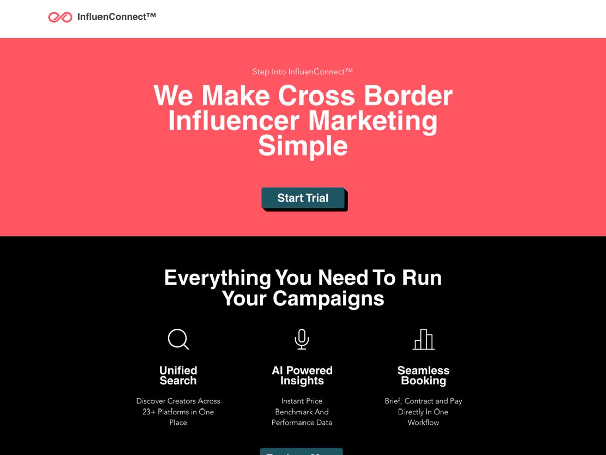 The InfluenConnect site